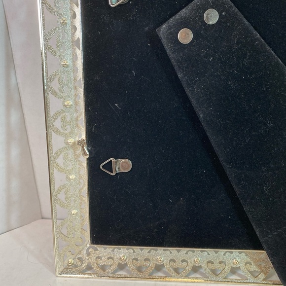 Melannco 8x10 Wedding Picture Ornate Jeweled Hearts Silver Photo Picture Frame - Picture 7 of 7